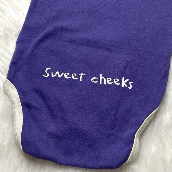 Lazy One Baby Bodysuit 18 M Purple Bear Berry Cute Funny Graphic Made In India - Picture 2 of 4